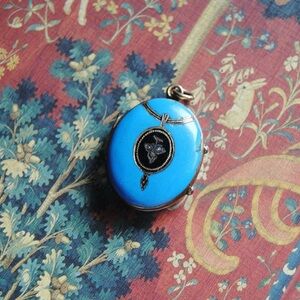 Antique Blue Locket Pendant